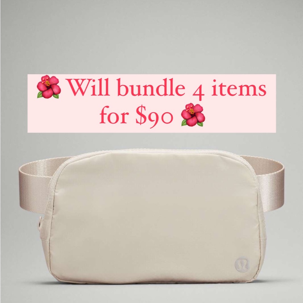 🌺 NWT white Opal lululemon everywhere belt bag
